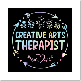 Creative Arts Therapist cute floral watercolor Posters and Art